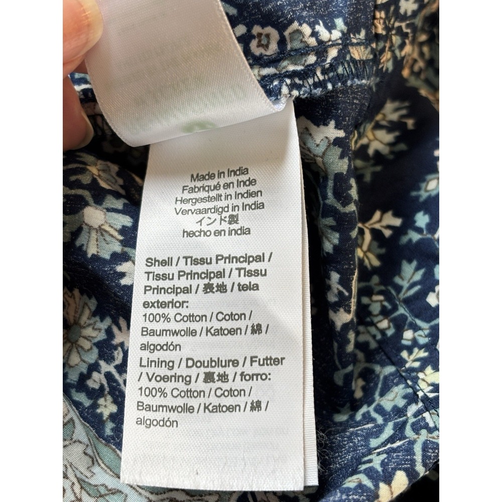 J.CREW Womens Paisley Poplin Cotton Long A-Line Dress Sz 4 Boho Prairie Cottage - Picture 10 of 12